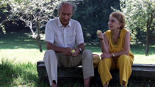 Eduardo Chillida y Pilar Belzunce, en Chillida Leku