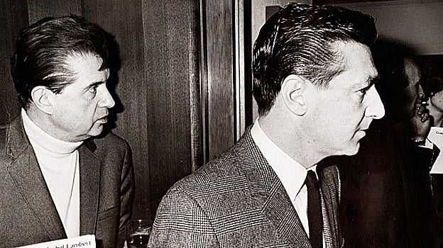 Francis Bacon y George Dyer, en la Galería Marlborough en 1968. Autor de la fotografía desconocido