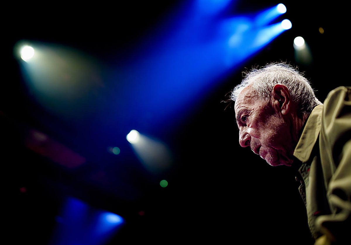 José Luis Gómez, durante los ensayos de 'Vuelan palomas'