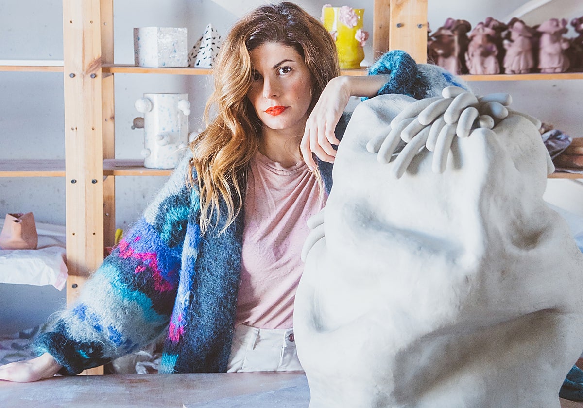 'Selfie' de Ana Rod en su estudio