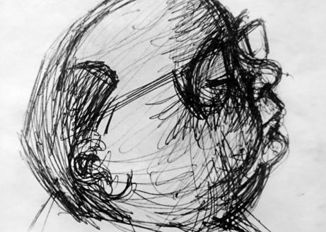Imagen secundaria 1 - Arriba: Le Carré y Al Alvarez. «Al y yo nos echábamos a reír en cuanto estábamos a menos de dos metros de distancia.». Izquierda: Boceto de su colega del MI5 John Bingham por le Carré. Derecha: Carta a John Cheever