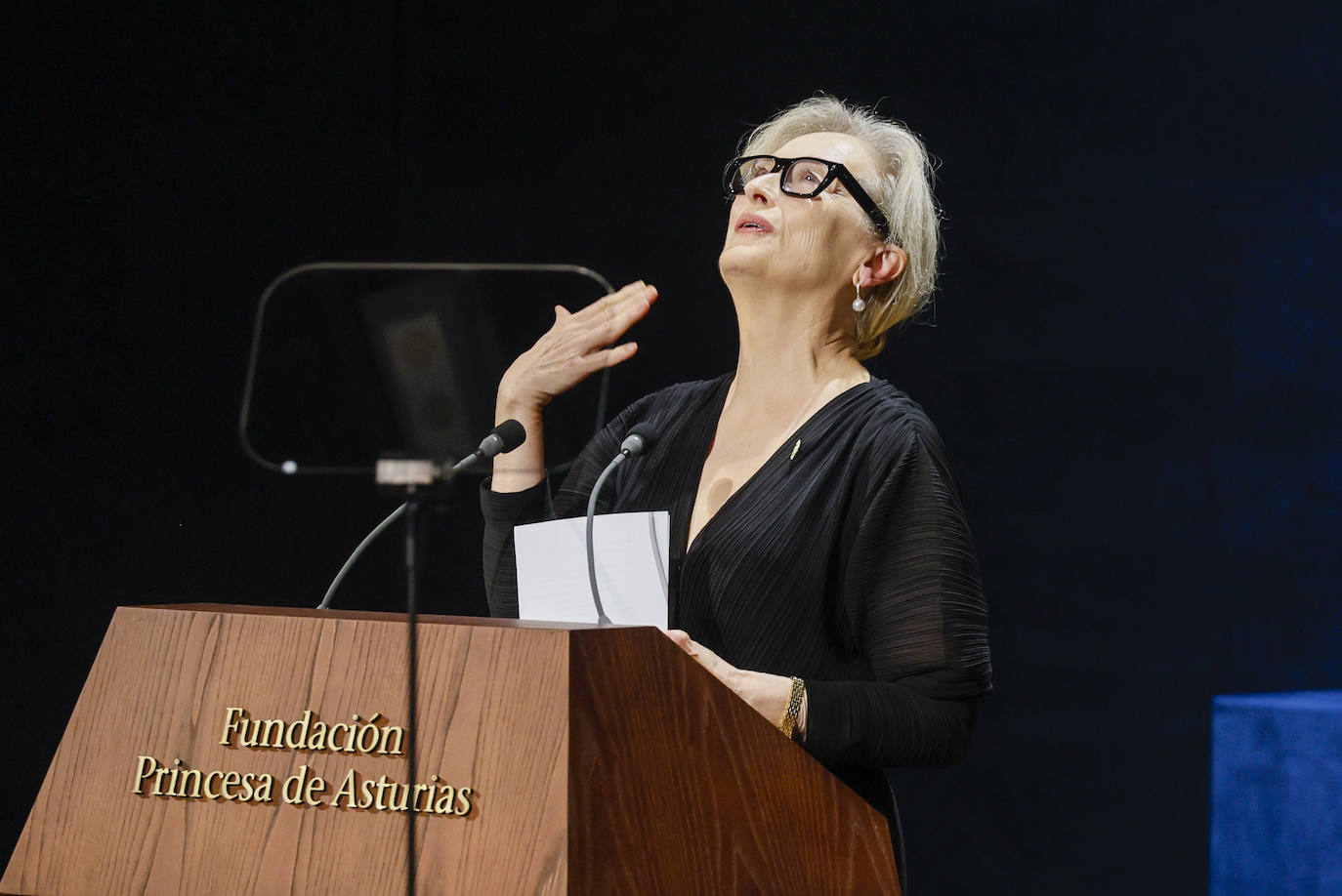 Meryl Streep, durante su intervención en la entrega de los Premios Princesa de Asturias