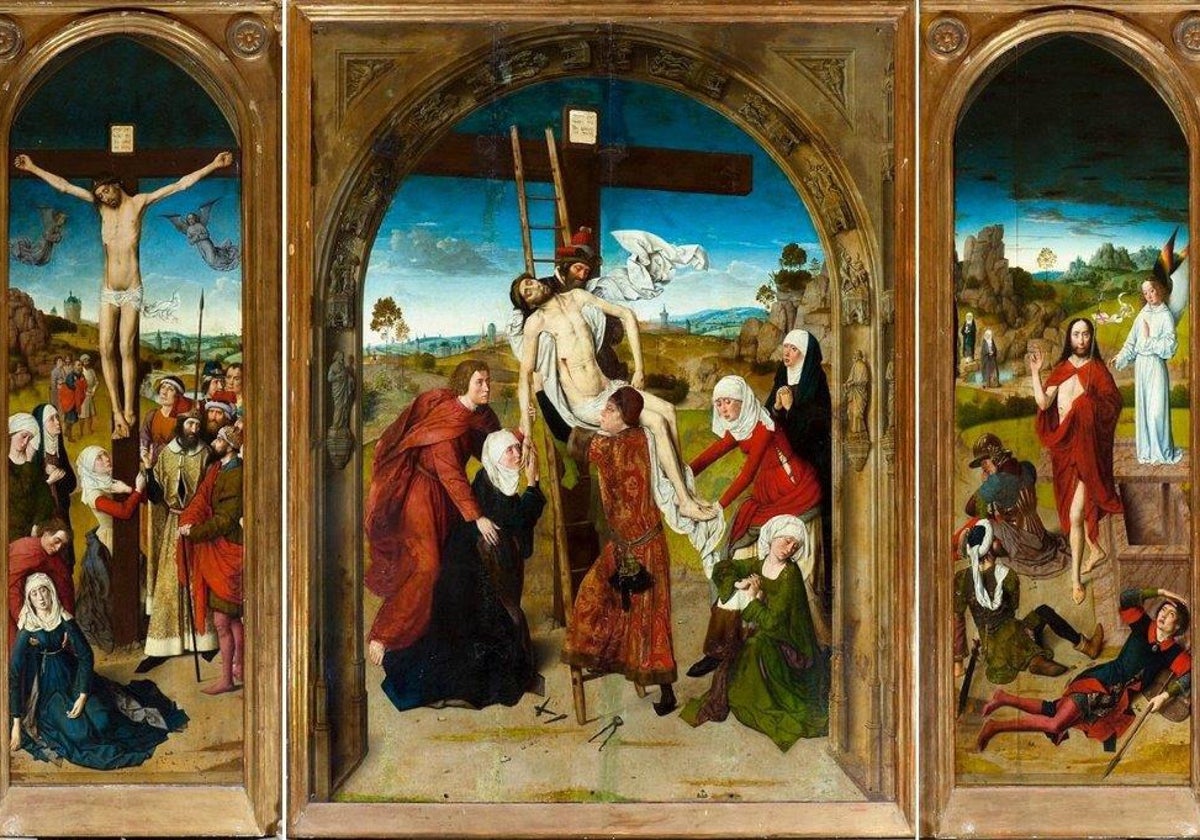 Dieric Bouts. 'Tríptico del Descendimiento de la Cruz', que va a ser restaurado