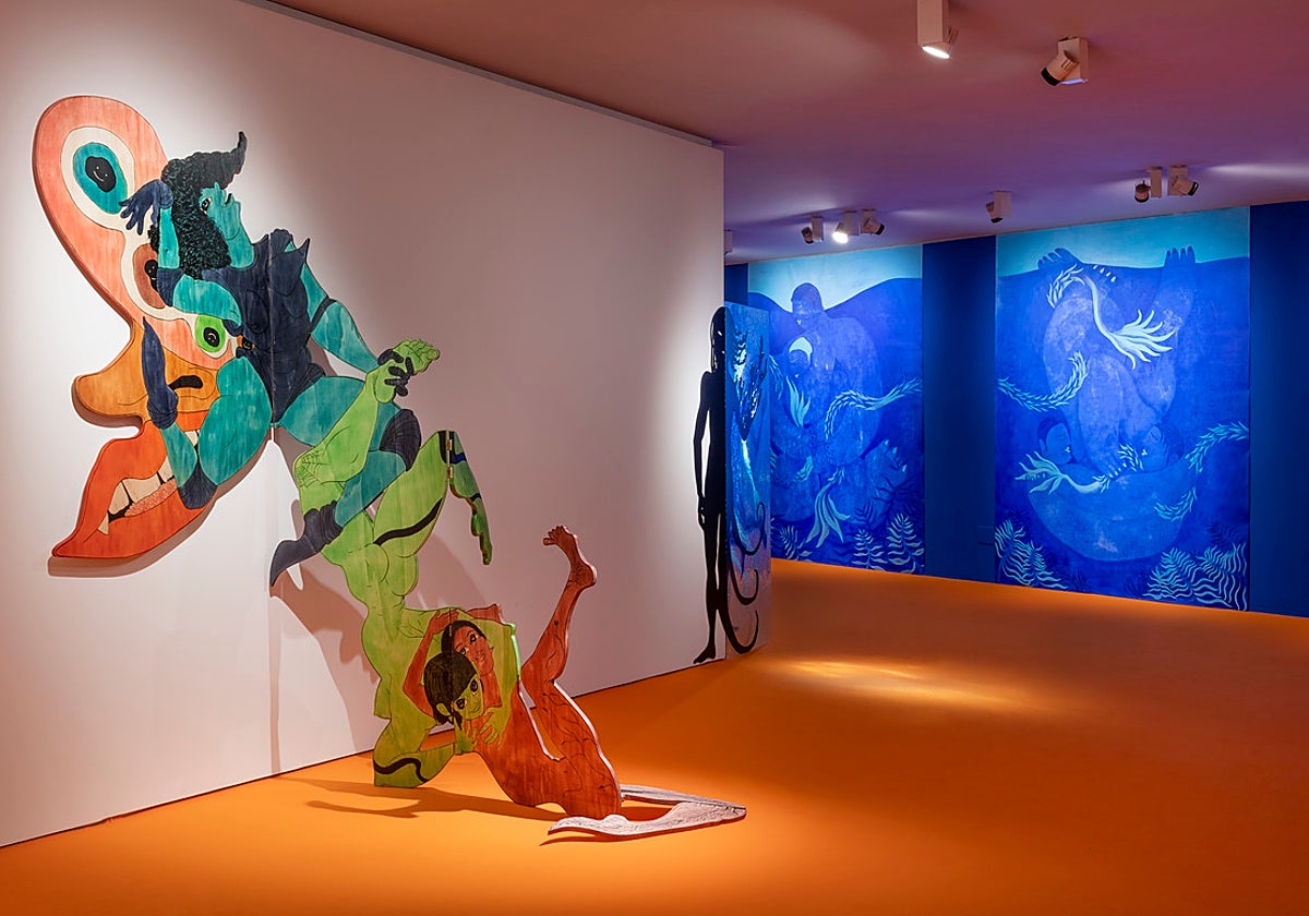 Vista de la exposición 'Inteligencia líquida', en el Museo Thyssen-Bornemisza