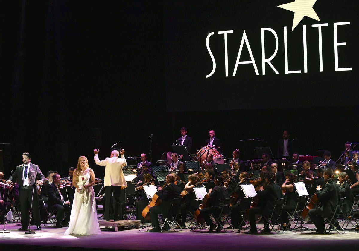 La soprano rusa Anna Netrebko durante su actuación en el festival en 2017