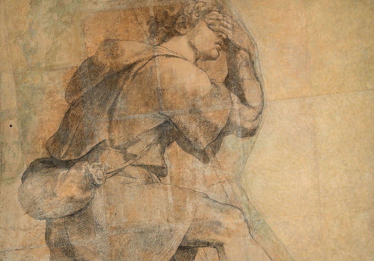 'Moisés delante de la zarza ardiente', dibujo de Rafael