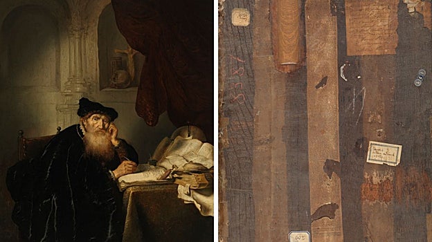 'Un filósofo', de Salomon Koninck (anverso y reverso)