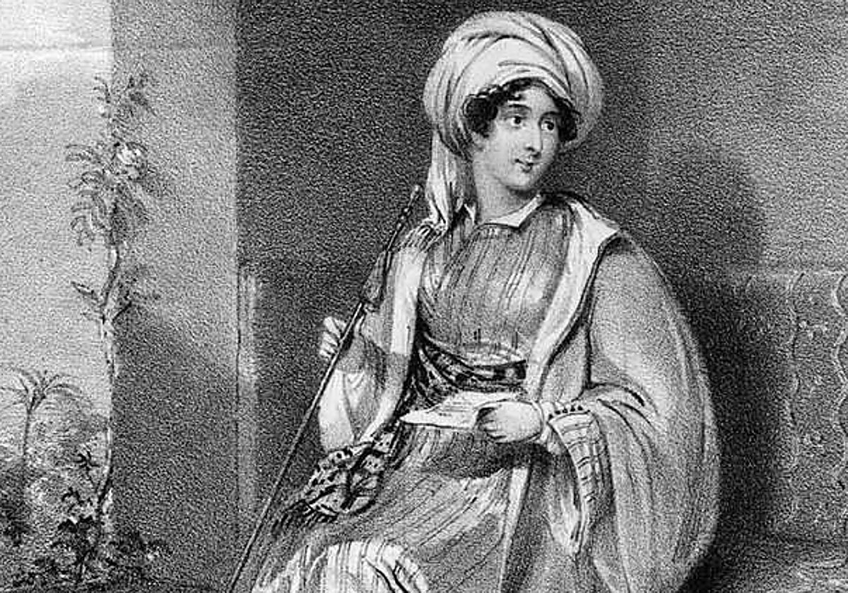 Un grabado de Hester Stanhope