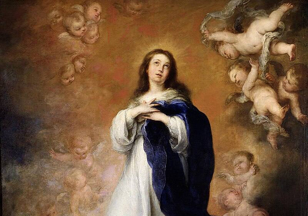 Detalle de la obra de Murillo conocida como 'La Inmaculada de Soult'