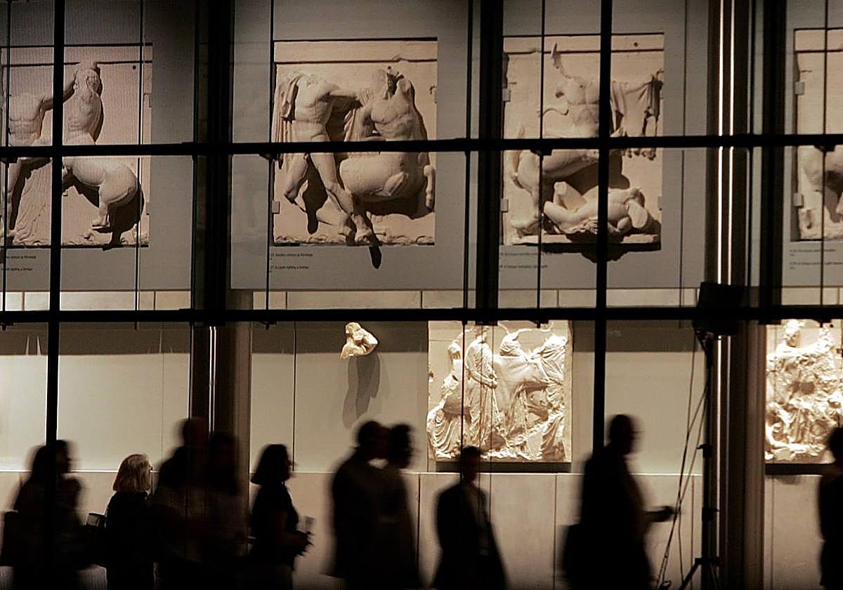 Figuras de mármol del Partenón, en el Museo de la Acrópolis, en Atenas