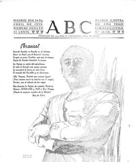 Imagen secundaria 2 - Uno de las pocas imágenes que existen de un consejo de guerra durante la posguerra, publicado en la revista 'Semana' en abril de 1940. Sumario de Manuel Navarro Ballesteros. Portada de ABC con la que Ramón Goy de Silva se presentó a su juicio como prueba / 