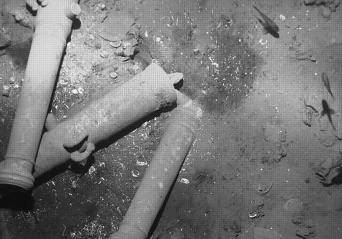 Fotomosaico del yacimiento a mil metros de profundidad del galeón San José