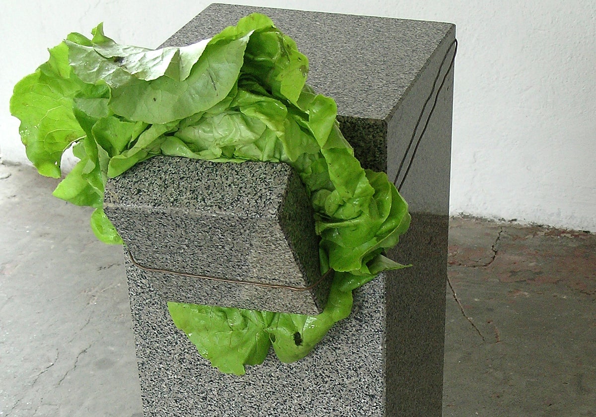 'Sin título (Estructura que come)', de Giovanni Anselmo. Detalle. Fundación Pistoletto, Biella