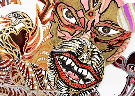 Imagen secundaria 1 - En las imágenes, detalle de las obras de la primera sala