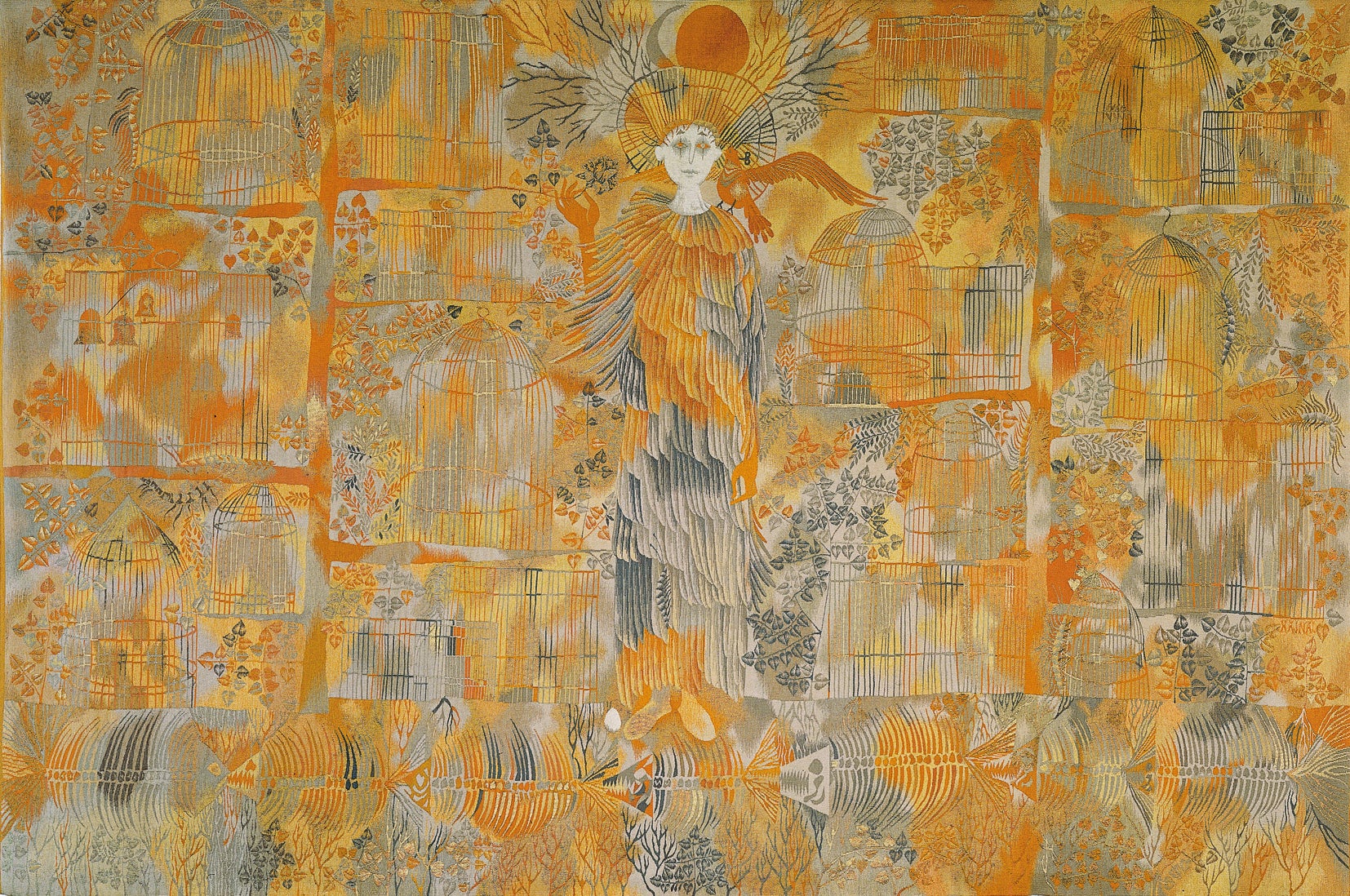 Imagen secundaria 1 - Sobre esta líneas, la obra `St Francis´ de Gabriela Hajnal de la sección Opening. A la derecha, la fotografía  `Western Union: Small Boats´, de Isaac Julien en la sección Caribe. Arriba, una obra de Tomás Saraceno de la galería Pinksummer 