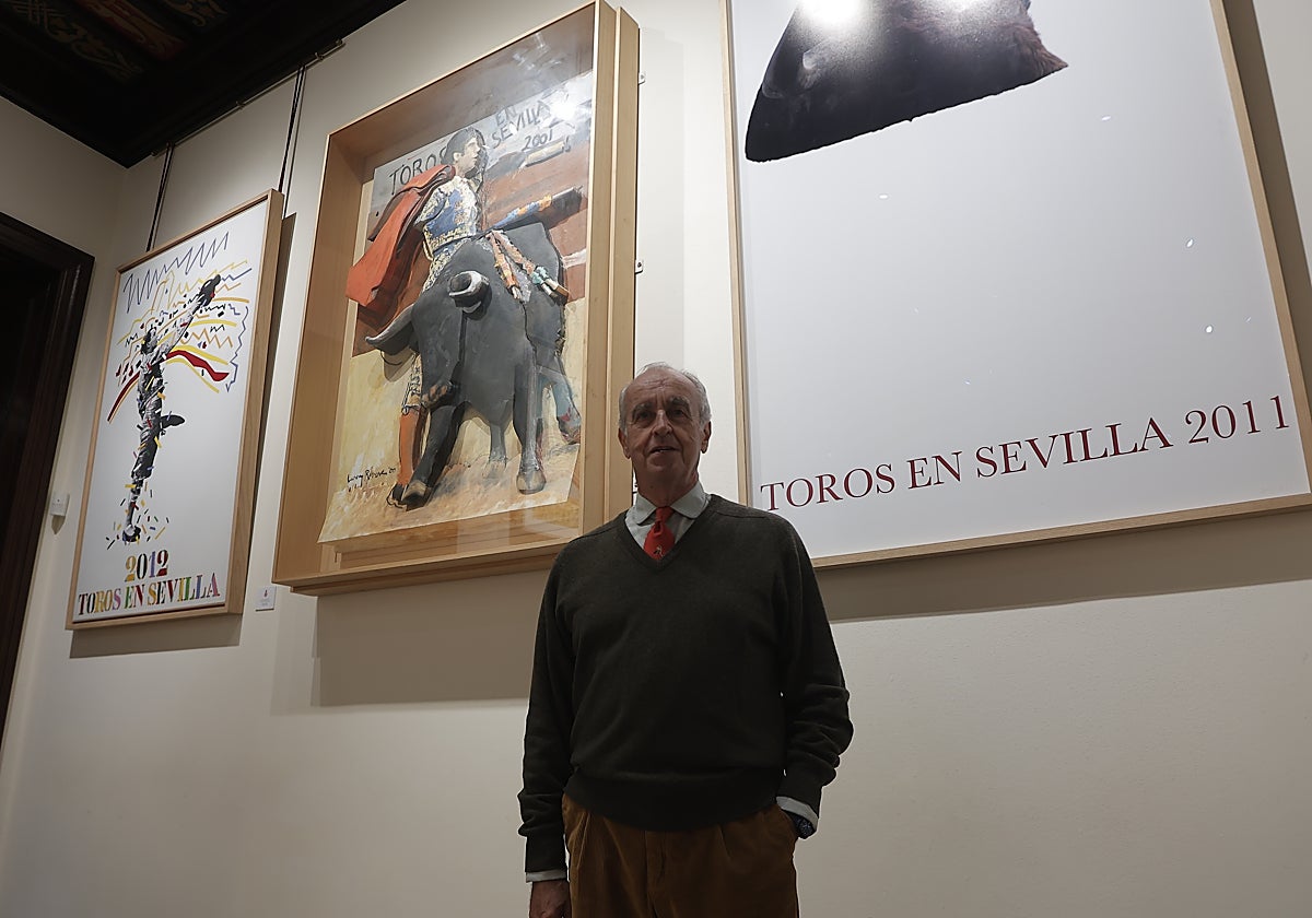 Pepe Cobo, en el Salón de Carteles de la Real Maestranza de Caballería de Sevilla