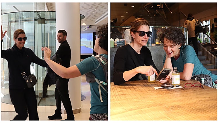 La fagotista Sue Heineman (derecha) y su amiga Jessica se reencontraron en Barcelona. Para Sue, las giras con la orquesta son una oportunidad para ver a amigos que viven por Europa