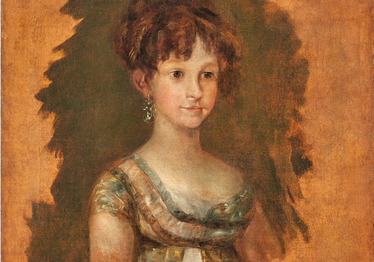 Goya. Boceto para el retrato de la Infanta María Isabel (detalle)