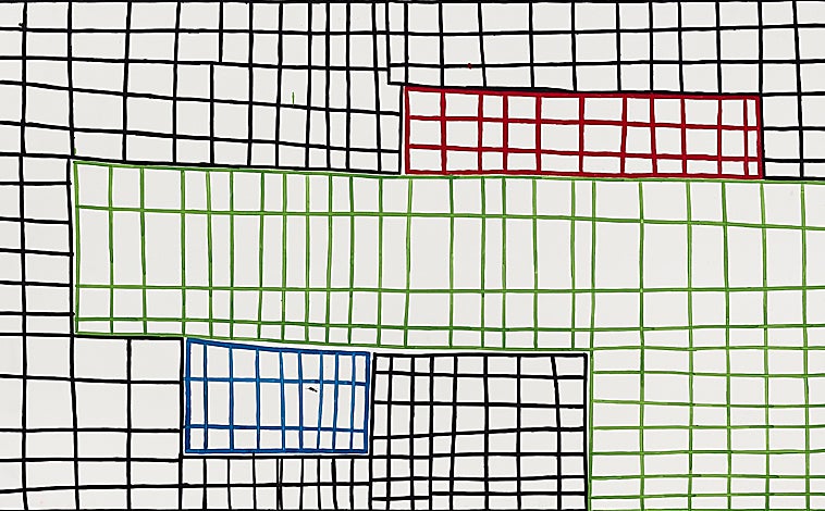 Imagen principal - En las imágenes, algunas de las piezas del alemán incluidas en la muestra como 'Sin título', de 1993, en la parte superior