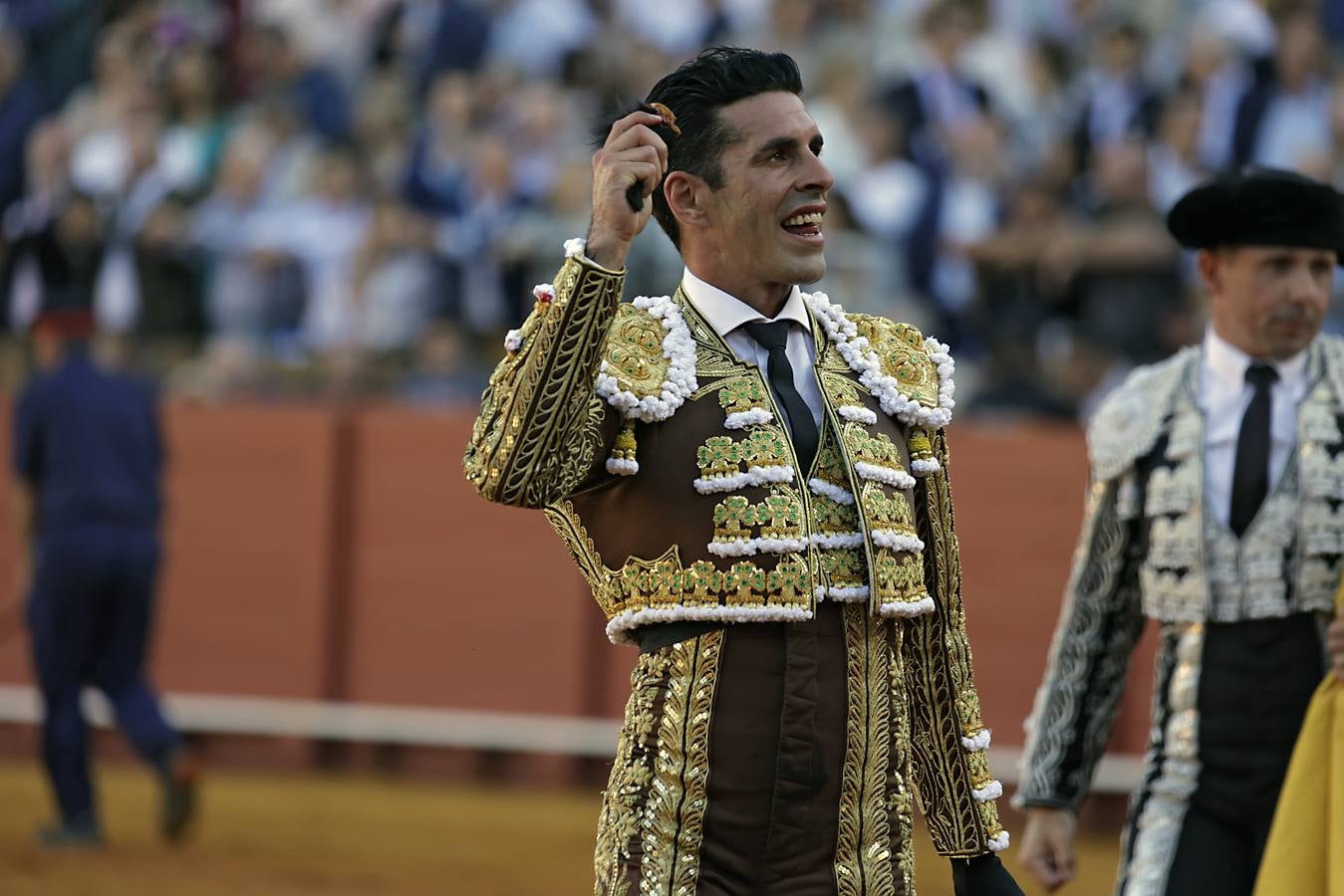 Alejandro Talavante, en su actuación este viernes en el coso sevillano