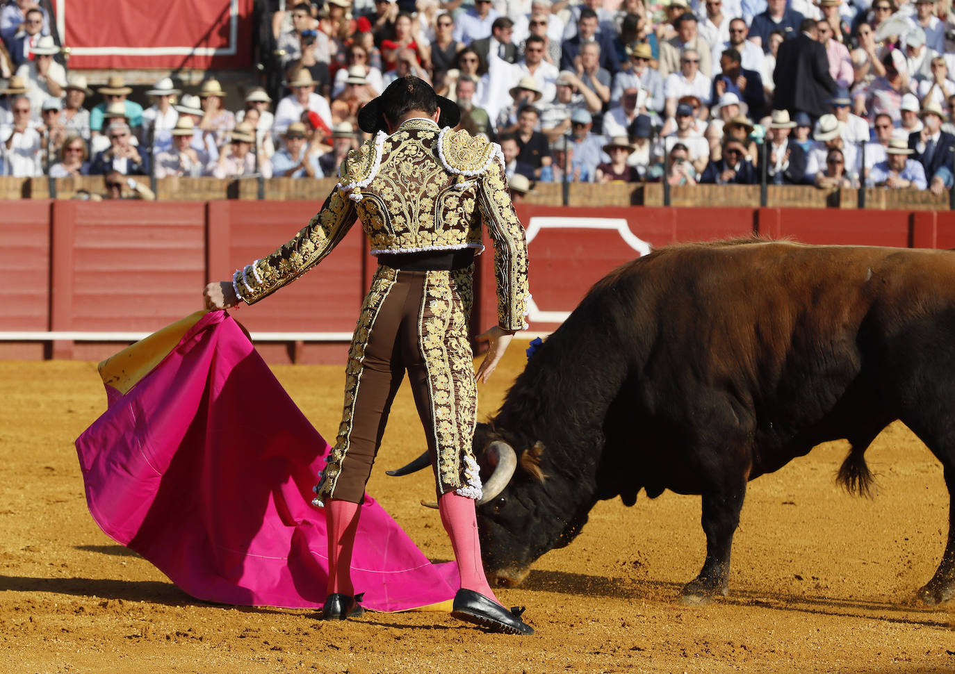 Daniel Luque, en la corrida del 15 de abril en la Maestranza de Sevilla