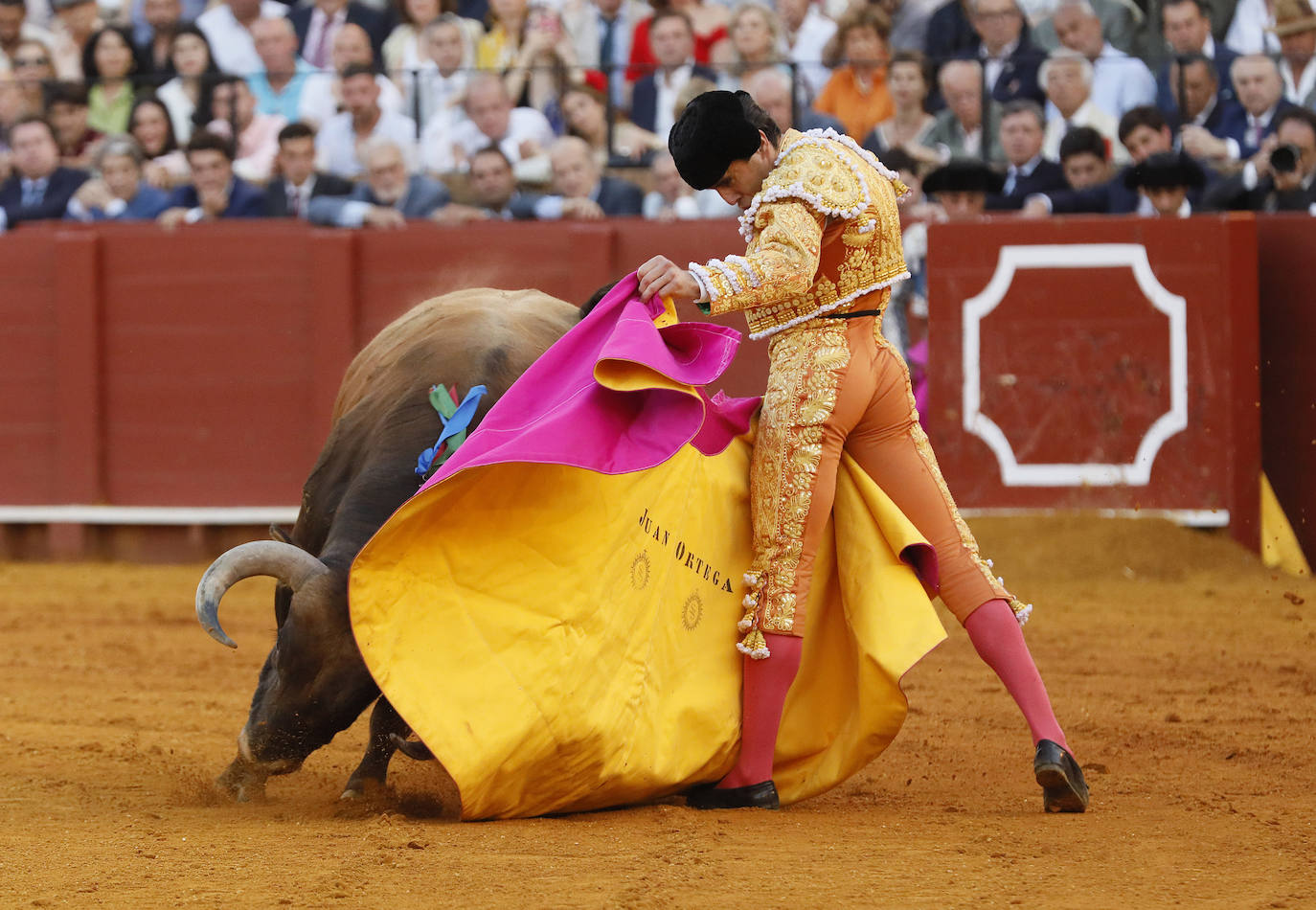 Juan Ortega, en la corrida del 15 de abril en la Maestranza de Sevilla