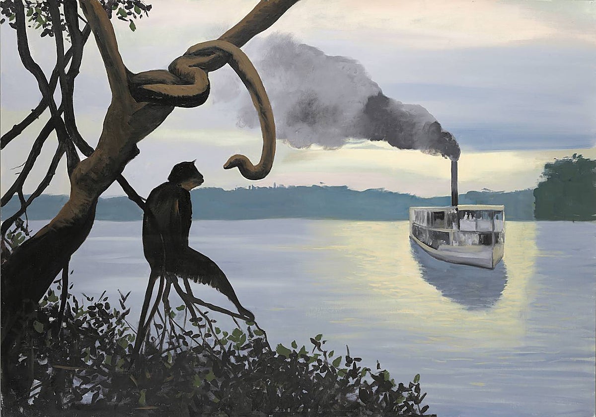 Iustración de Mateo Charris para 'El corazón de las tinieblas', editado por Galaxia Gutenberg