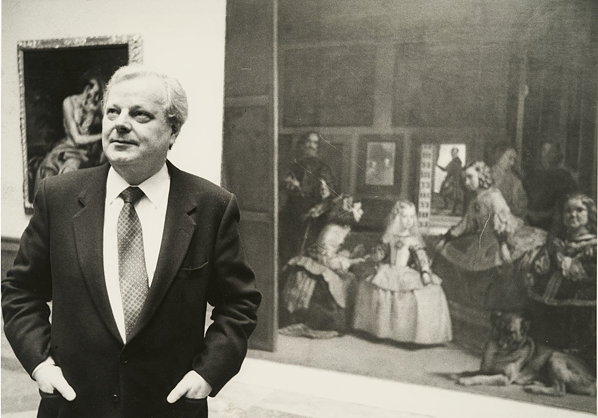 John Brealey en 1984 junto a 'Las Meninas'