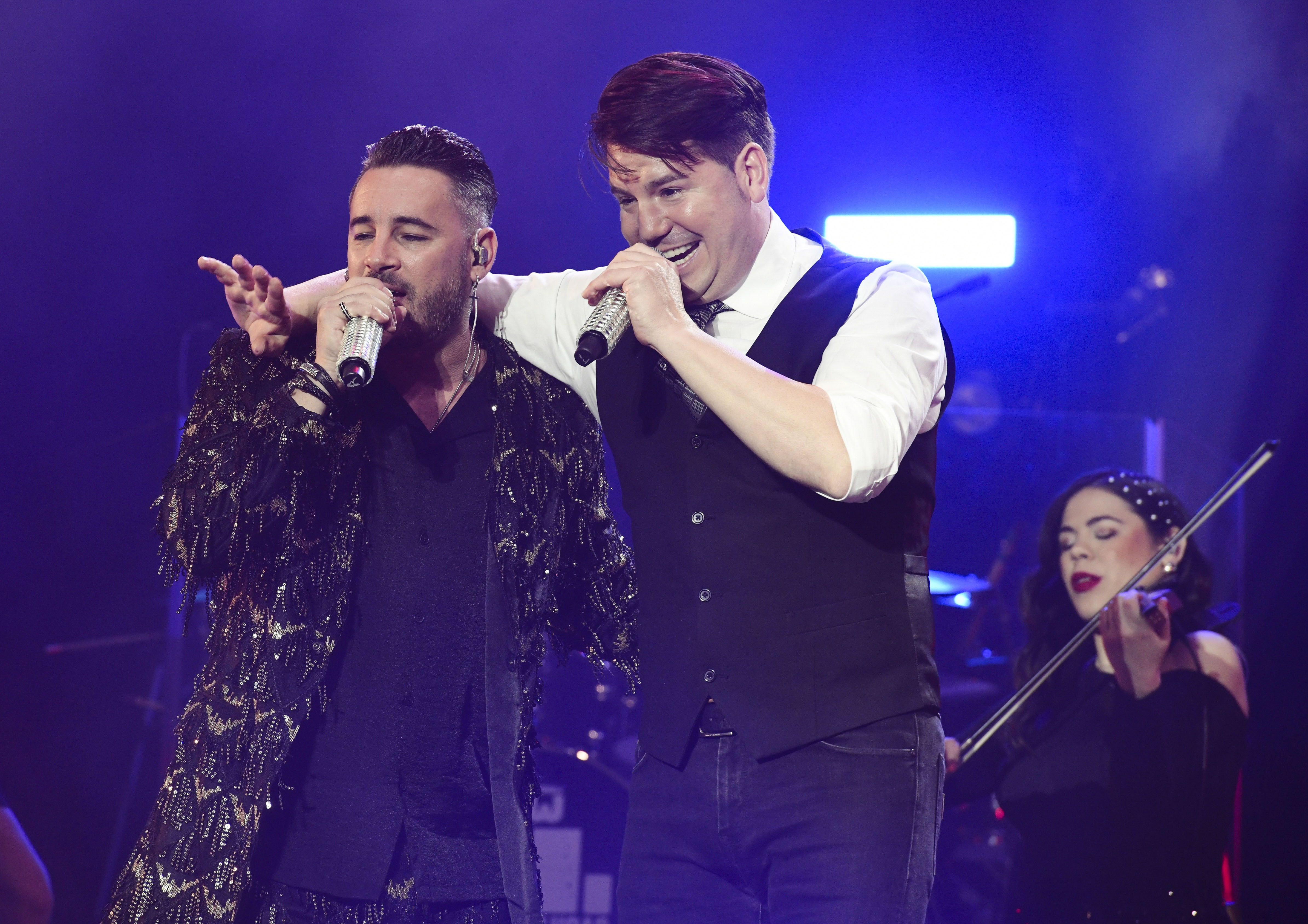 Andy y Lucas durante su concierto en el WiZink Center, en Madrid