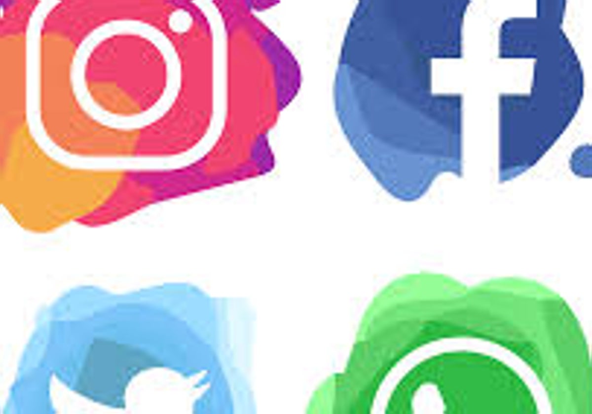 Logos de distintas redes sociales