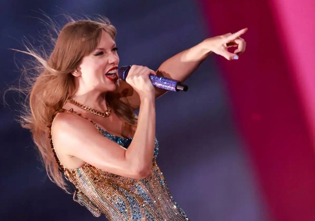 Taylor Swift durante un concierto