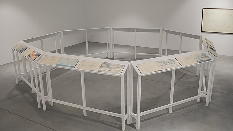 Detalle del montaje de la muestra