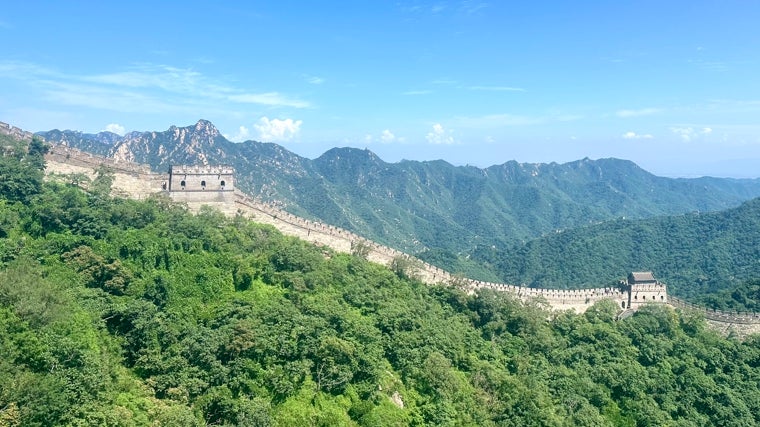 Vista de la Gran Muralla desde abajo