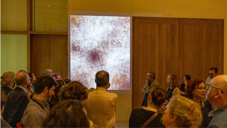 Fernando Sánchez Castillo, durante la presentación del vídeo en el que 'recupera' una obra perdida de Velázquez