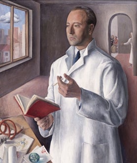 Imagen secundaria 2 - De arriba abajo, 'Eva y Adán', obra propiedad del Museo Reina Sofía; 'Carnaval' y 'Retrato del doctor Luis de Velasco' (c. 1934)