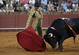 Imágenes de la novillada en la Maestranza de Sevilla de Villita, David López y Aarón Infantes