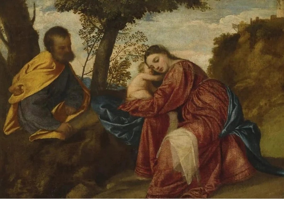 'El descanso en la huida a Egipto', de Tiziano