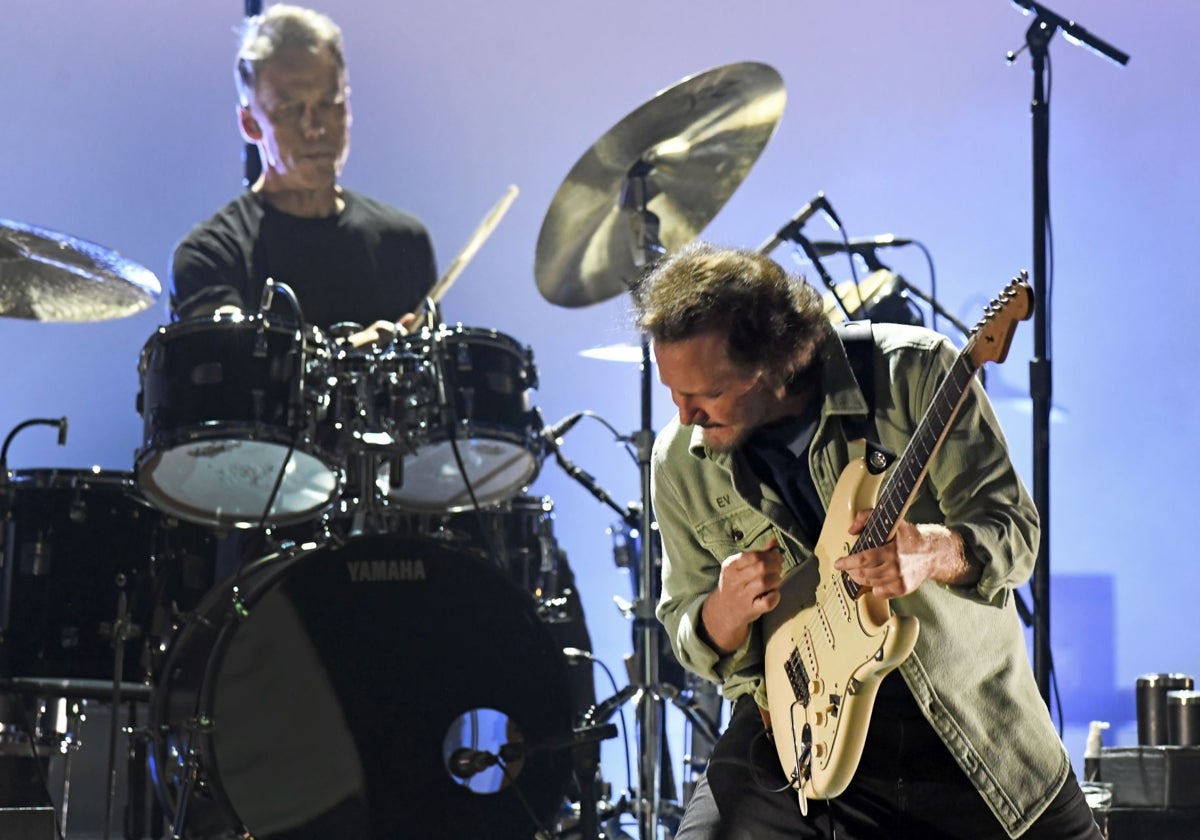 Eddie Vedder, durante la actuación de Pearl Jam en el Sant Jordi