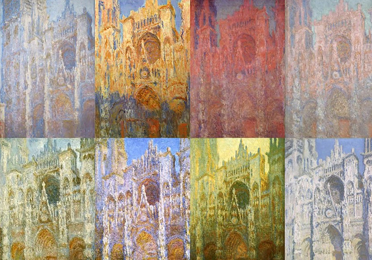 Ocho versiones de la Catedral de Ruan pintadas por Monet