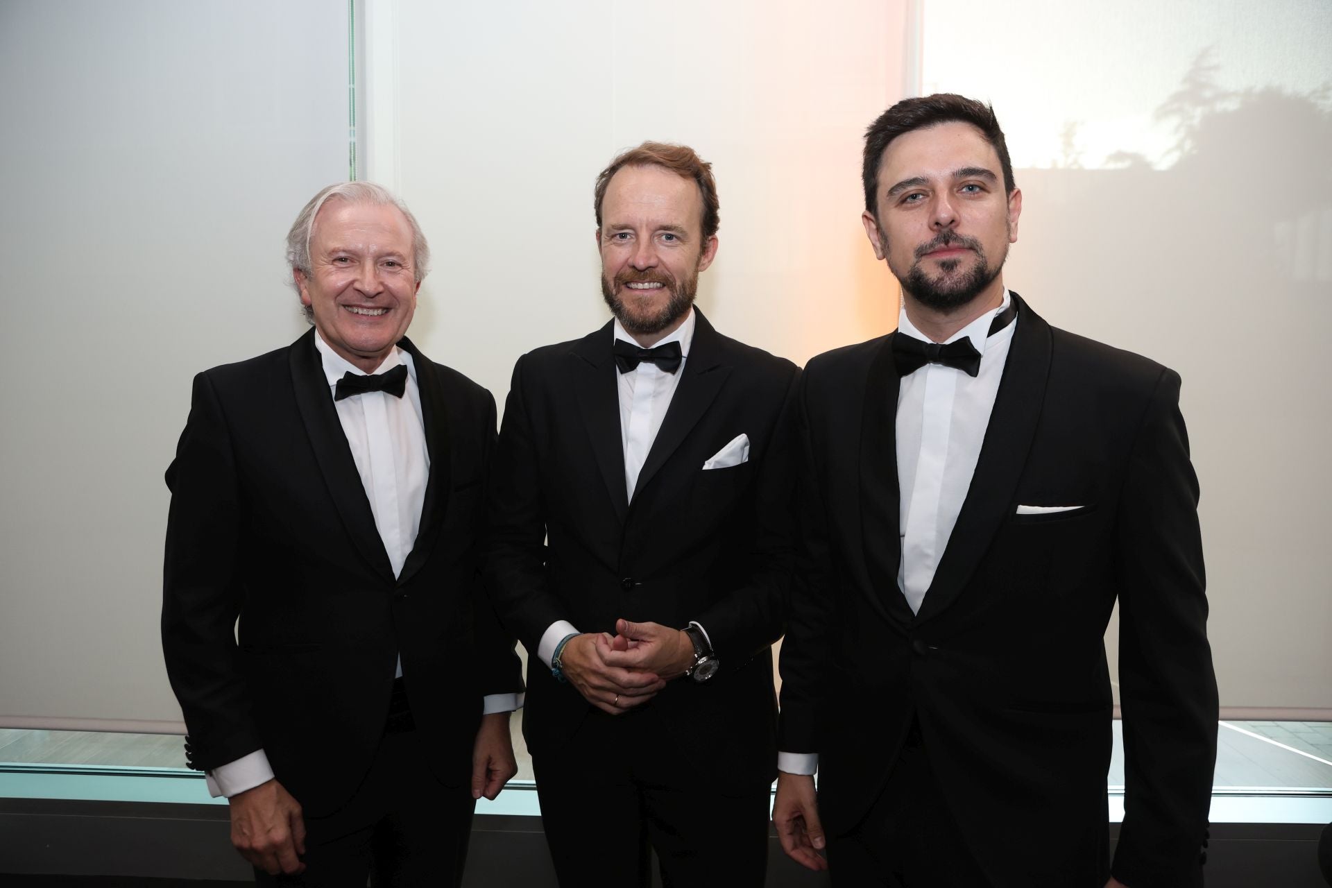 Emilio del Río, director general de Bibliotecas, Archivos y Museos del Ayuntamiento de Madrid, con el colaborador de ABC Chapu Apaolaza y Diego Garrocho, adjunto al director y jefe de opinión de ABC