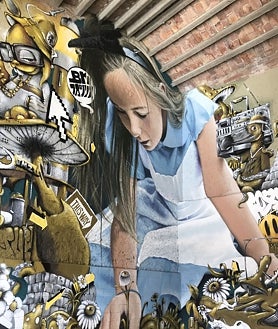 Imagen secundaria 2 - De arriba a abajo, murales de Anna Repullo/Malpegados, Mondevane y Zeso Wf/BK FOXX