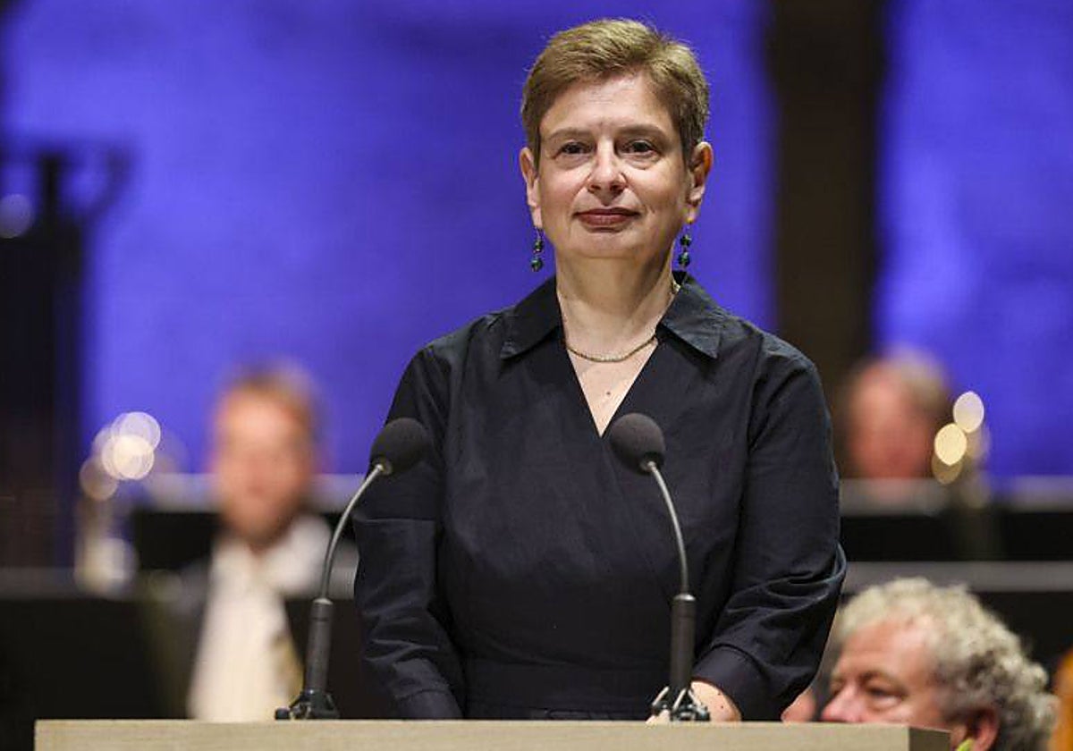 El discurso de apertura dado por Nina Khrushcheva, bisnieta del líder soviético Nikita Khrushchev