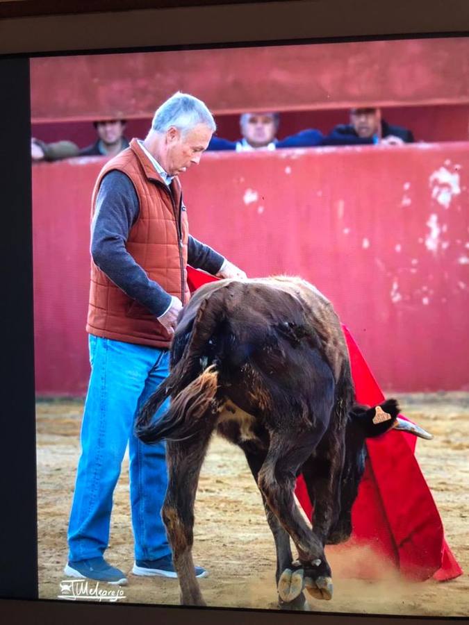 Instantáneas del último tentadero en el que participó Pepe Luis Vázquez