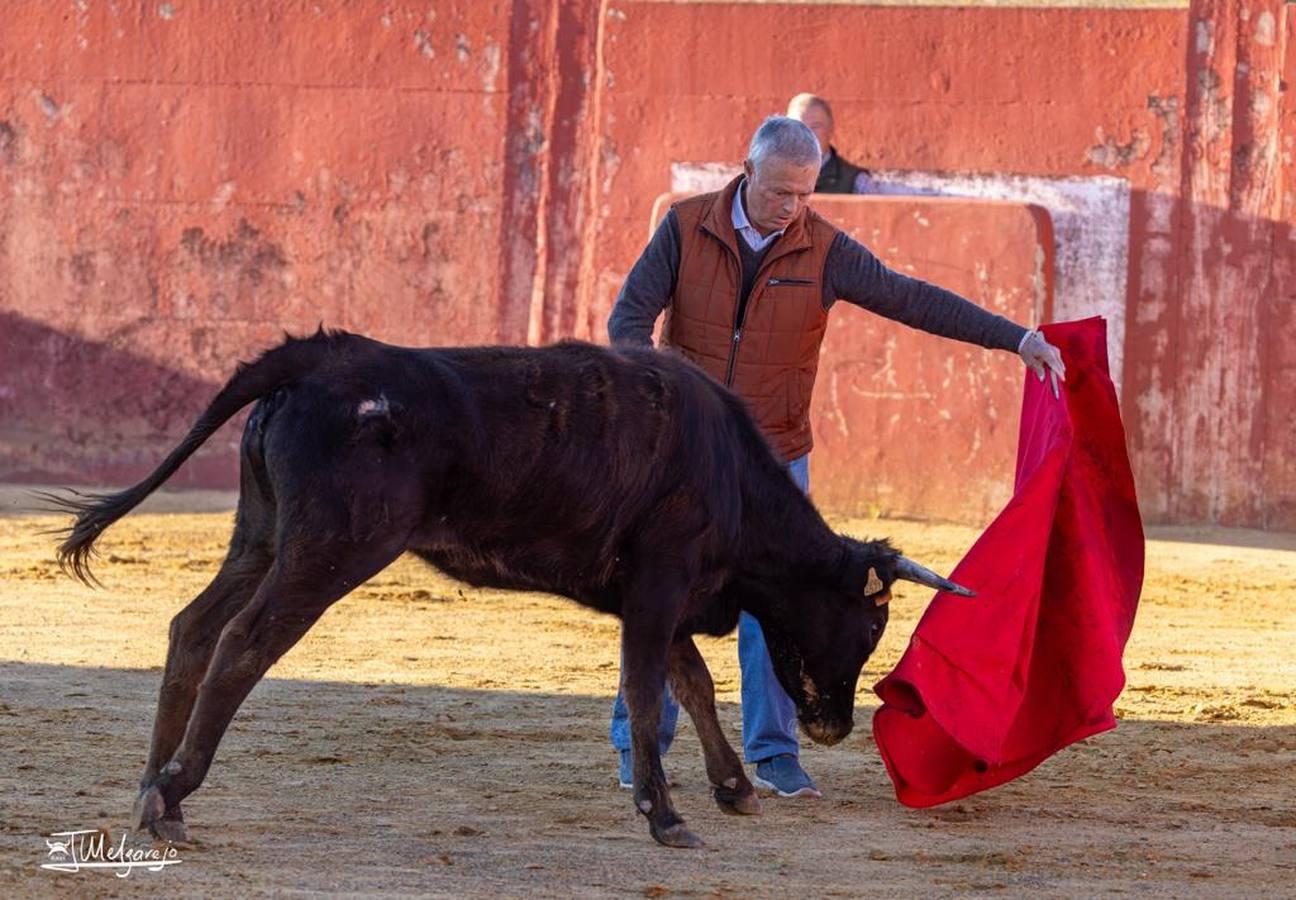 Instantáneas del último tentadero en el que participó Pepe Luis Vázquez