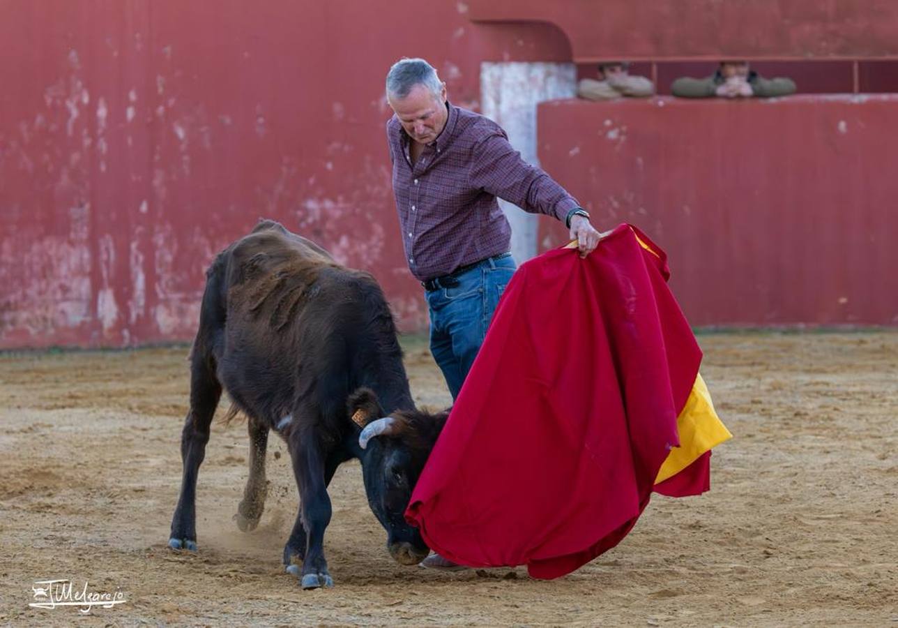 Instantáneas del último tentadero en el que participó Pepe Luis Vázquez