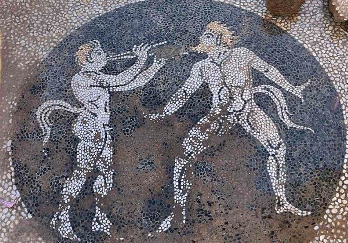 El mosaico descubierto en la ciudad de Eritrea, en la isla griega de Eubea