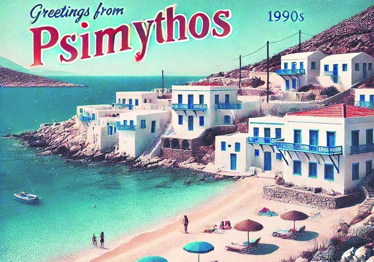 Una postal compartida en las redes sociales de Psimythos