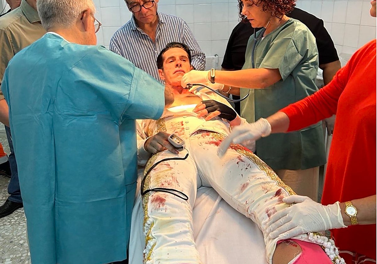 Talavante en la enfermería