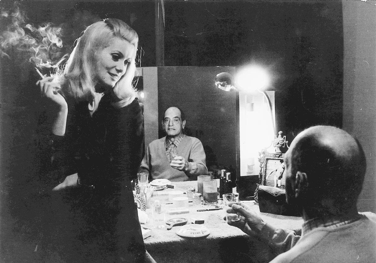 Buñuel y Catherine Deneuve en el rodaje de 'Belle de jour'