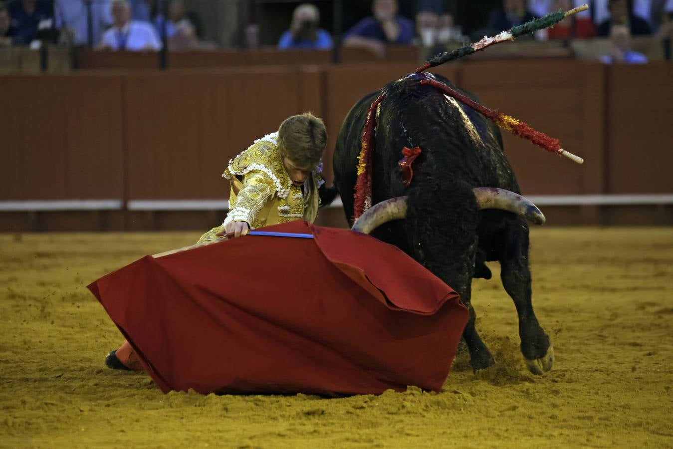 Borja Jiménez, en la segunda corrida de la Feria de San Miguel de Sevilla 2024